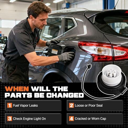 Fuel Cap Fit For Nissan Z GT-R Qashqai Rogue 2009-2025 For Infiniti M56 M37 EX37 M56 FX35 QX70 QX50 Q60 Q50 2011-2020 Fuel Filler Gas Cap Replaces 17251-4BA0B 172514BA0B in Kuwait