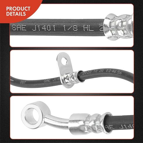 A-Premium Front Driver Brake Hydraulic Hose Compatible with Select Honda Models - Civic 2017 2018 2019 2020 2021 - Replace# 01465TGGA00 in Saudi Arabia