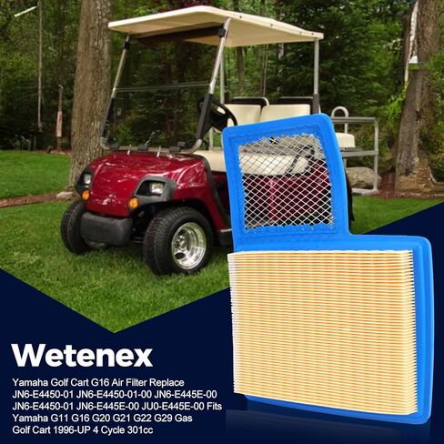 Yamaha Golf Cart G16 Air Filter Replace JN6-E4450-01 JN6-E4450-01-00 JN6-E445E-00 JN6-E4450-01 JN6-E445E-00 JU0-E445E-00 Fits Yamaha G11 G16 G20 G21 G22 G29 Gas Golf Cart 1996-UP 4 Cycle 301cc in Kuwait