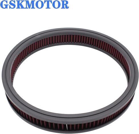 Red 14 "x 2" Air Filter Element Air Cleaner High Flow Replacement Washable and Reusable Round Cotton Fiber Compatible with Buick C-hevrolet GMC Ford Mopar Oldsmobile Pontiac in Saudi Arabia
