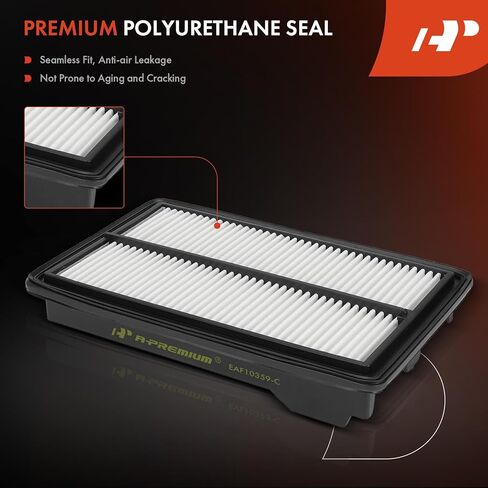 A-Premium Engine Air Filter Compatible with Honda Civic 2006-2011, Element 2007-2011, 2.0L 2.4L, Replace# 17220RRAA00, 17220-RRA-A00 in Saudi Arabia