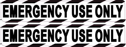 StickerTalk Emergency Use Only Stickers, 1 Sheet of 2 Stickers, Each 6 inches by 1 inch in Saudi Arabia