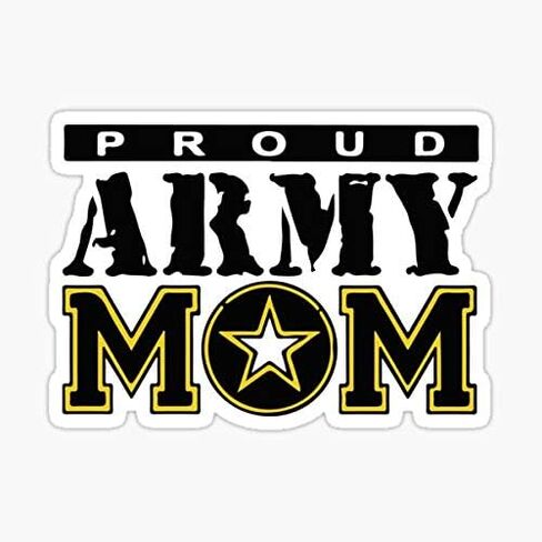 Proud Army Mom Sticker - Sticker Graphic - Auto, Wall, Laptop, Cell, Truck Sticker for Windows, Cars, Trucks in Saudi Arabia