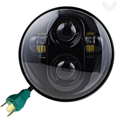 Eagle Lights 8900B 5 3/4" Headlight for Harley Davidson and Indian Motorcycles - Generation II/Black Kit in Saudi Arabia