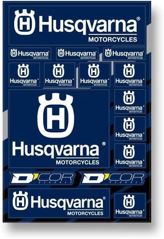 D’cor Visuals Decal Sheet – Compatible with Husqvarna – 12 Mil Thick High-Tack Vinyl, 19"x12" – OEM-Style Motocross Sticker Kit for Dirt Bike Plastics in Kuwait