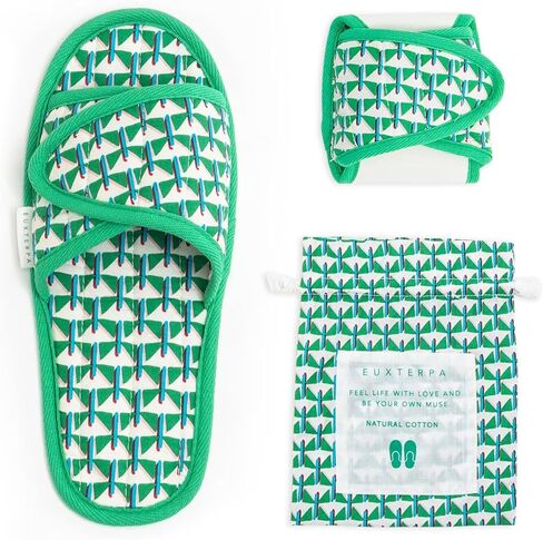 EUXTERPA Women Travel Slippers, Adjustable Ladies Slipper, Lightweight Easy Carry Foldable Travel Slippers with Storage Bag in Kuwait