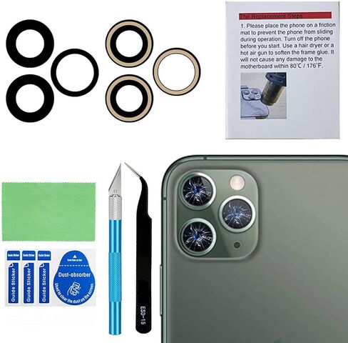 استبدال زجاج عدسة الكاميرا الخلفية الخلفية لهاتف iPhone 12 Pro 6.1 بوصة مع لاصق مثبت مسبقًا ومجموعة أدوات إصلاح in Kuwait