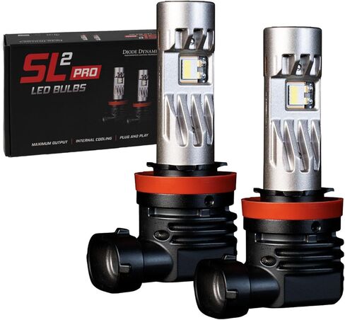 مصابيح الضباب LED Diode Dynamics SL2 Pro متوافقة مع حجم لمبة H9 (زوج)، أبيض بارد (6000K) in Saudi Arabia