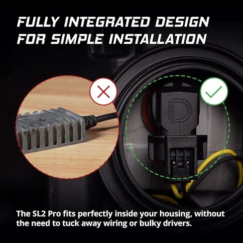 مصابيح الضباب LED Diode Dynamics SL2 Pro متوافقة مع حجم لمبة H9 (زوج)، أبيض بارد (6000K) in Saudi Arabia