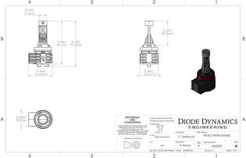 مصابيح الضباب LED Diode Dynamics SL2 Pro متوافقة مع حجم لمبة H9 (زوج)، أبيض بارد (6000K) in Saudi Arabia