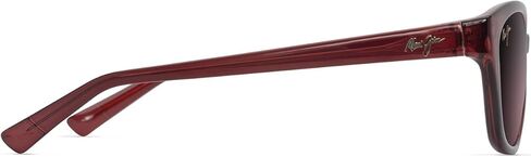 Maui Jim Unisex's Punono Polarized (blank) Sunglasses, Shiny Transparent Burgundy/Maui Rose® Polarized, Medium Fit in Saudi Arabia