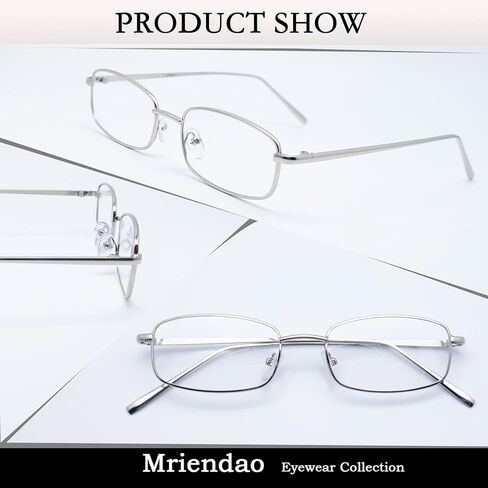 Fashion Glasses for Women Y2k 90s Small Rectangle Clear Lens Metal Gold Silver Black Fake Glasses in Kuwait