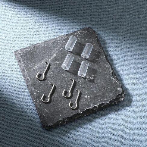 8 مجموعات من العصا العمياء البديلة مع خطاف وسلك العصا وطوق الأكمام للستائر الأفقية الصغيرة وأجزاء إصلاح ستائر النوافذ مع حواجز رأسية مربعة مقاس 1 بوصة (شفاف) in Kuwait