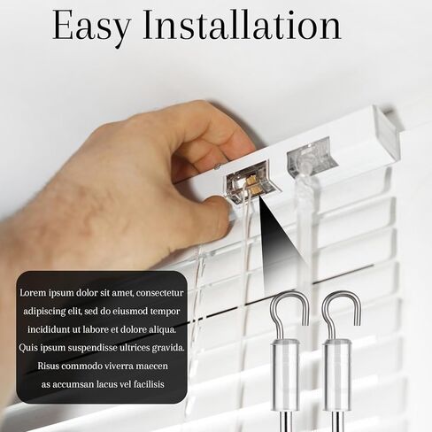 8 مجموعات من العصا العمياء البديلة مع خطاف وسلك العصا وطوق الأكمام للستائر الأفقية الصغيرة وأجزاء إصلاح ستائر النوافذ مع حواجز رأسية مربعة مقاس 1 بوصة (شفاف) in Kuwait