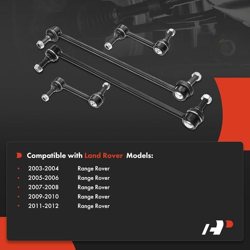 مجموعة A-Premium مكونة من 4 قطع، وصلات شريط التثبيت الأمامية والخلفية، متوافقة مع Land Rover Range Rover 2003-2012 in Saudi Arabia