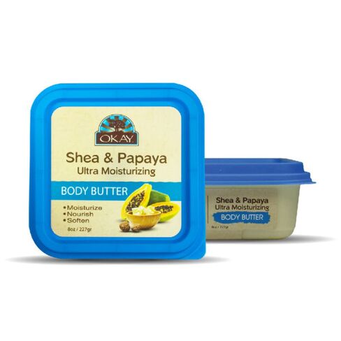 OKAY SHEA BUTTER JAR CHUNKS WHITE 10OZ in Kuwait