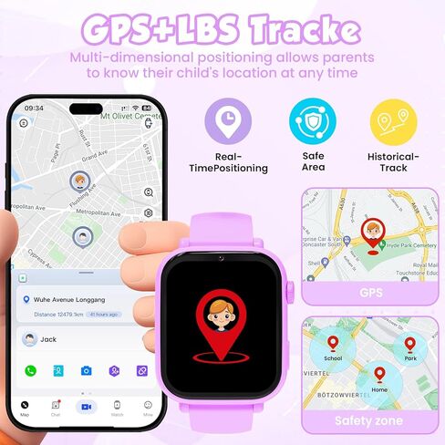 MOKAST Kids Smart Watch Toys for Boys Girls – Children Watch for Kids 4-12 Years Touch Screen Watches with 15 Games Video Camera Music Player Alarm School Mode Education Birthday Gifts (4G Pink) in Kuwait