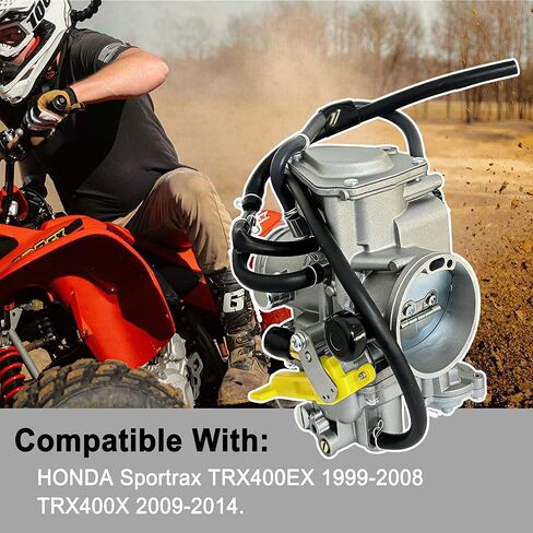 TRX400EX Carburetor Fit for Honda 1999-2014 TRX400EX Sportrax 400EX TRX400X 16100-HN1-A43 1999-2014 Carb with Fuel Tank Switch Valve Petcock with Lever Screw in Kuwait