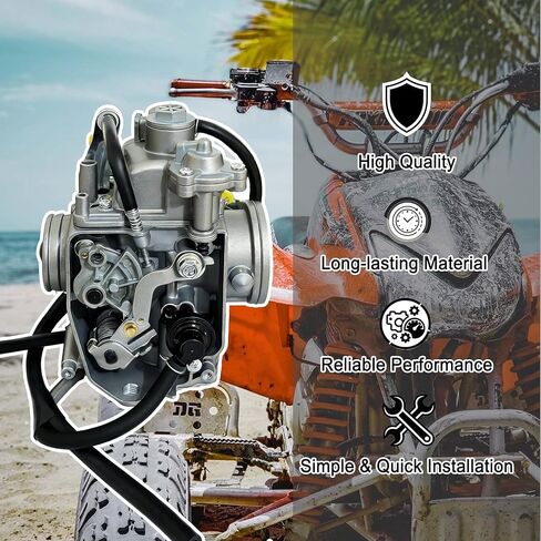 TRX400EX Carburetor Fit for Honda 1999-2014 TRX400EX Sportrax 400EX TRX400X 16100-HN1-A43 1999-2014 Carb with Fuel Tank Switch Valve Petcock with Lever Screw in Kuwait