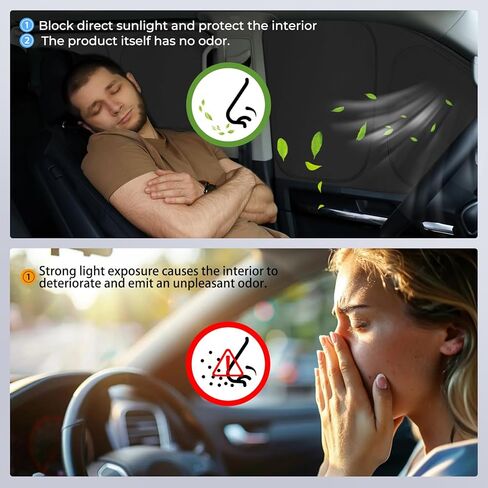 Car Side Window Cover Sun Shade Windshield Compatible with RAV4 2019-2025 Accessories Car Side Full Windows Sunshade Kit for Privacy Protection Napping Camping Sun Blockers Visor Cool Foldable 8PCS in Kuwait