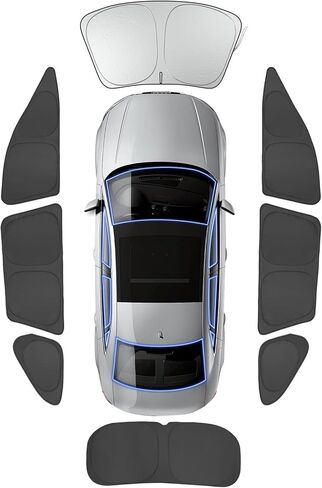 Car Side Window Cover Sun Shade Windshield Compatible with RAV4 2019-2025 Accessories Car Side Full Windows Sunshade Kit for Privacy Protection Napping Camping Sun Blockers Visor Cool Foldable 8PCS in Saudi Arabia