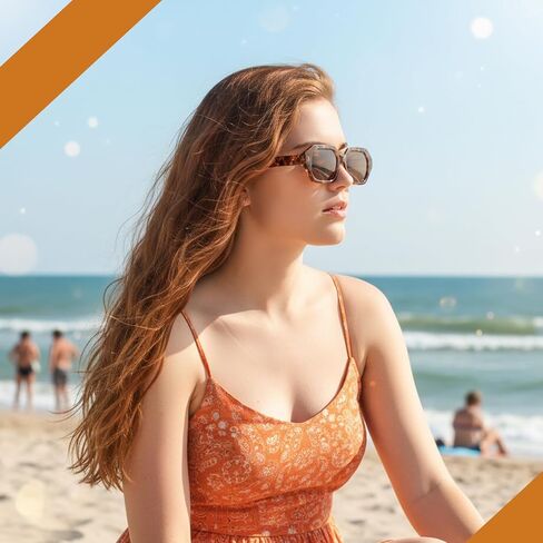 JATEBI 3 Pack Retro Polarized Hexagon Sunglasses for Women Men UV400 Trendy Rectangle Sun Glasses 70s 80s 90s Shades in Kuwait