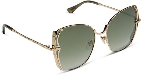 DIFF | Disney Princess Sunglasses Tiana Oversized Wire Sunglasses for Women | UV400 Polarized Protection | Gold + Green Gradient w/Light Gold Flash in Saudi Arabia