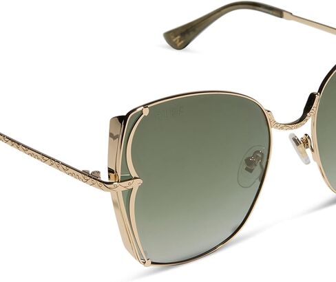 DIFF | Disney Princess Sunglasses Tiana Oversized Wire Sunglasses for Women | UV400 Polarized Protection | Gold + Green Gradient w/Light Gold Flash in Saudi Arabia