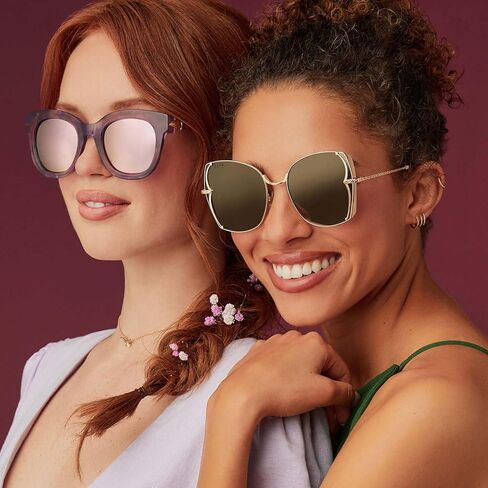 DIFF | Disney Princess Sunglasses Tiana Oversized Wire Sunglasses for Women | UV400 Polarized Protection | Gold + Green Gradient w/Light Gold Flash in Saudi Arabia