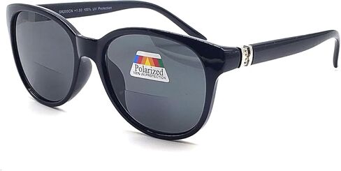 Polarized & Bifocal Sunglasses for Women Fashion Vintage Cat Eyes Outdoor Driving Black Brown in Saudi Arabia