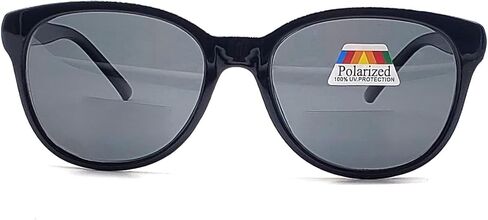 Polarized & Bifocal Sunglasses for Women Fashion Vintage Cat Eyes Outdoor Driving Black Brown in Saudi Arabia