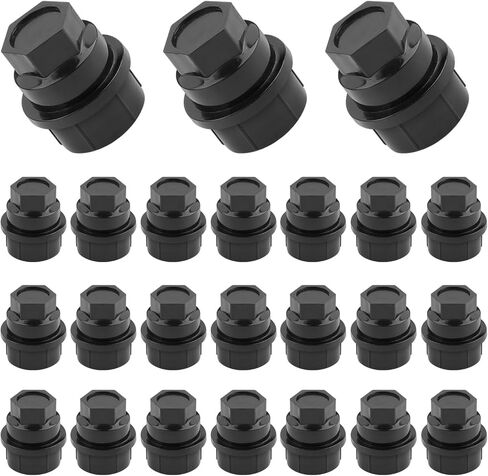 M27x2.0 أغطية صواميل العروة OEM 15646250 711025,24 قطعة أغطية صواميل السيارة متوافقة مع جي إم سي كاديلاك شيفروليه، غطاء صواميل العروة المقاومة للماء ملحقات السيارة لحماية صواميل العروة in Saudi Arabia