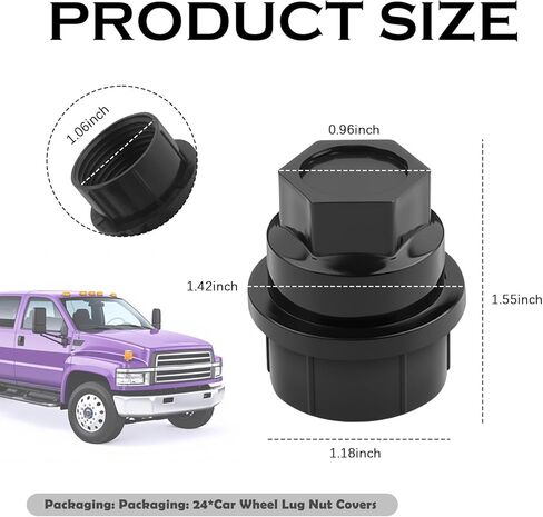 M27x2.0 أغطية صواميل العروة OEM 15646250 711025,24 قطعة أغطية صواميل السيارة متوافقة مع جي إم سي كاديلاك شيفروليه، غطاء صواميل العروة المقاومة للماء ملحقات السيارة لحماية صواميل العروة in Saudi Arabia