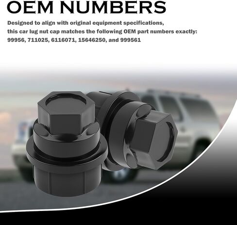 M27x2.0 أغطية صواميل العروة OEM 15646250 711025,24 قطعة أغطية صواميل السيارة متوافقة مع جي إم سي كاديلاك شيفروليه، غطاء صواميل العروة المقاومة للماء ملحقات السيارة لحماية صواميل العروة in Saudi Arabia