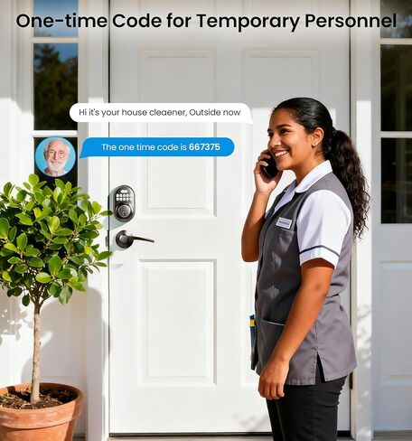 Veise Keyless Entry Door Lock with 2 Lever Handles - Electronic Keypad Deadbolt, Auto Lock, Back Lit & Easy Installation Design, Front Door Handle Sets, Oil Rubbed Bronze in Saudi Arabia