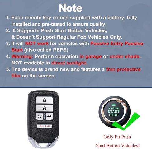 طقم استبدال مفتاح ذكي DIY يناسب Honda Civic 2016 2017 2018 2019 2020 2021 جهاز التحكم عن بعد للدخول بدون مفتاح استبدال معرف FCC: KR5V2X (V44) A2C92005700 in Kuwait