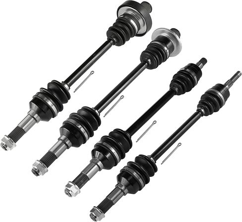 Caltric Front Rear Left Right Complete Axles Compatible with Yamaha Rhino 660 Yxr660F 4Wd 2006 2007 in Saudi Arabia