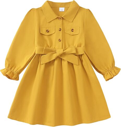 فساتين الفتيات الصغيرات ملابس الخريف للأطفال فستان طويل الأكمام للفتيات الصغيرات فستان كاجوال ملابس اللعب للفتيات in Kuwait