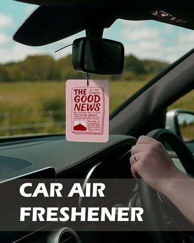 الرجعية الوردي المسيحي سيارة الهواء المعطر 4 قطع، آيات الكتاب المقدس محايدة شنقا معطر الهواء للسيارات الحمام النوم كتب الديكور، خمر الملحقات الدينية الهدايا للنساء الرجال in Kuwait