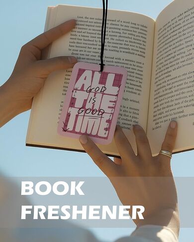 الرجعية الوردي المسيحي سيارة الهواء المعطر 4 قطع، آيات الكتاب المقدس محايدة شنقا معطر الهواء للسيارات الحمام النوم كتب الديكور، خمر الملحقات الدينية الهدايا للنساء الرجال in Kuwait