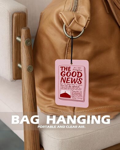 الرجعية الوردي المسيحي سيارة الهواء المعطر 4 قطع، آيات الكتاب المقدس محايدة شنقا معطر الهواء للسيارات الحمام النوم كتب الديكور، خمر الملحقات الدينية الهدايا للنساء الرجال in Kuwait