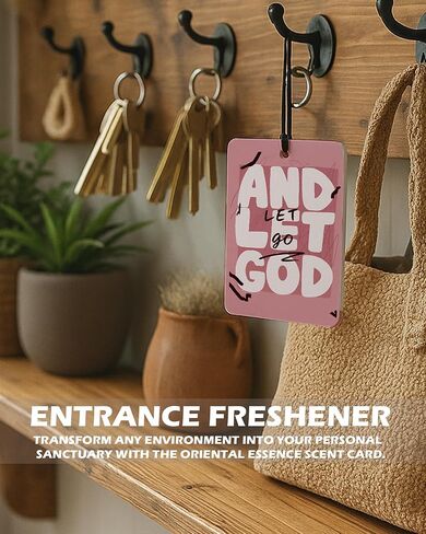 الرجعية الوردي المسيحي سيارة الهواء المعطر 4 قطع، آيات الكتاب المقدس محايدة شنقا معطر الهواء للسيارات الحمام النوم كتب الديكور، خمر الملحقات الدينية الهدايا للنساء الرجال in Kuwait