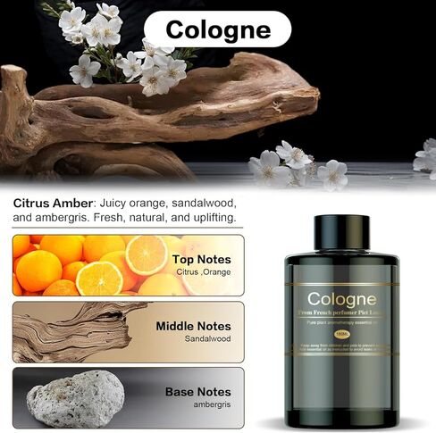 Car Air Freshener Refill for Men & Women 6.09 FL OZ /180ML-9 Month Cologne Scent Essential Oil Perfume, Essential Oil Made of Natural Plant Extracts, Compatible with Car Diffusers for Home/Office in Saudi Arabia