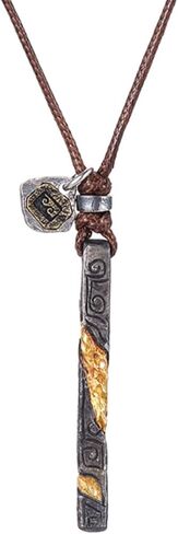 رجل شخصية شريط قلادة الشمع حبل قلادة - اليدوية منقوشة سحر مضفر الجلود الحبل قابل للتعديل قلادة مجوهرات هدية للأب الزوج صديقها in Kuwait