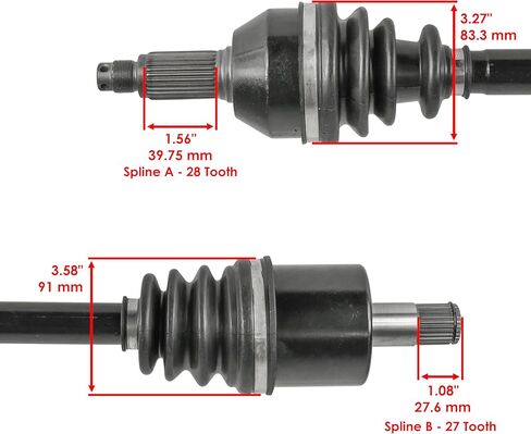 Caltric 42250-HL4-F01 Rear Right CV Axle Compatible with Honda Pioneer 1000 1000-5 2017-2021 in Saudi Arabia