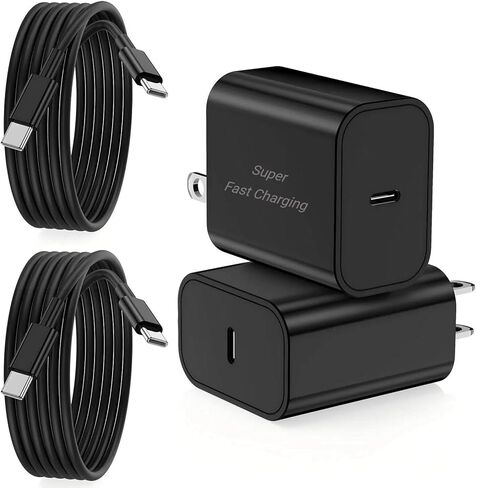 2Pack 45W Super Fast Charging Block and USB C to C Cable 10ft,Type C Wall Charging Power Adapter and Android Phone Charger Cord Long for Samsung Galaxy S24+/S23 Ultra/S23+/S22/S21/Note 10/Note20 Plus in Saudi Arabia