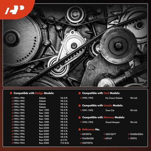 A-Premium 97.54 In Engine Serpentine Belt Compatible with Dodge Ram 1500 2500 1994-1996, Ram 3500 1994, Dakota 1994-1996 & Ford Grand Marquis, Crown Victoria & Lincoln Town Car & Mercury Grand Marquis in Saudi Arabia