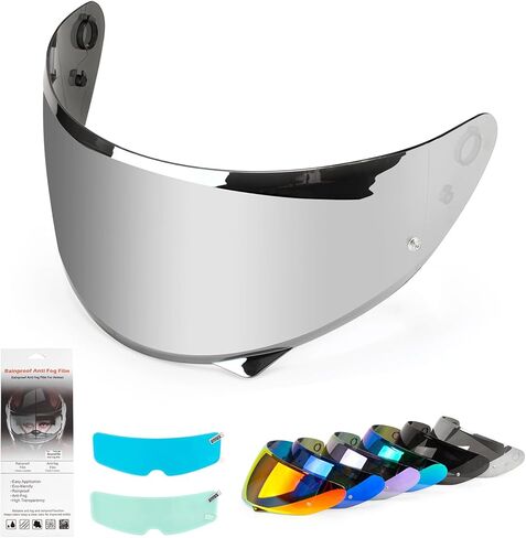 XINGWU Motorcycle Helmet Visor Replacement for Tinted C10 Helmet Visor with Anti-fog Rainproof Film UV Protection Face Shield (Deep Black) in Saudi Arabia