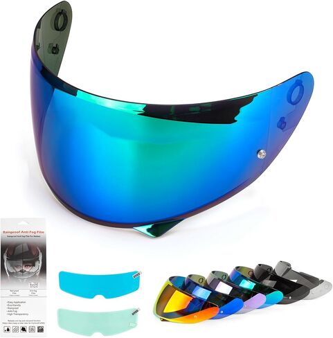 XINGWU Motorcycle Helmet Visor Replacement for Tinted C10 Helmet Visor with Anti-fog Rainproof Film UV Protection Face Shield (Deep Black) in Saudi Arabia