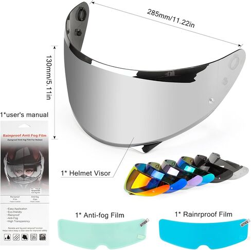 XINGWU Motorcycle Helmet Visor Replacement for Tinted C10 Helmet Visor with Anti-fog Rainproof Film UV Protection Face Shield (Deep Black) in Saudi Arabia